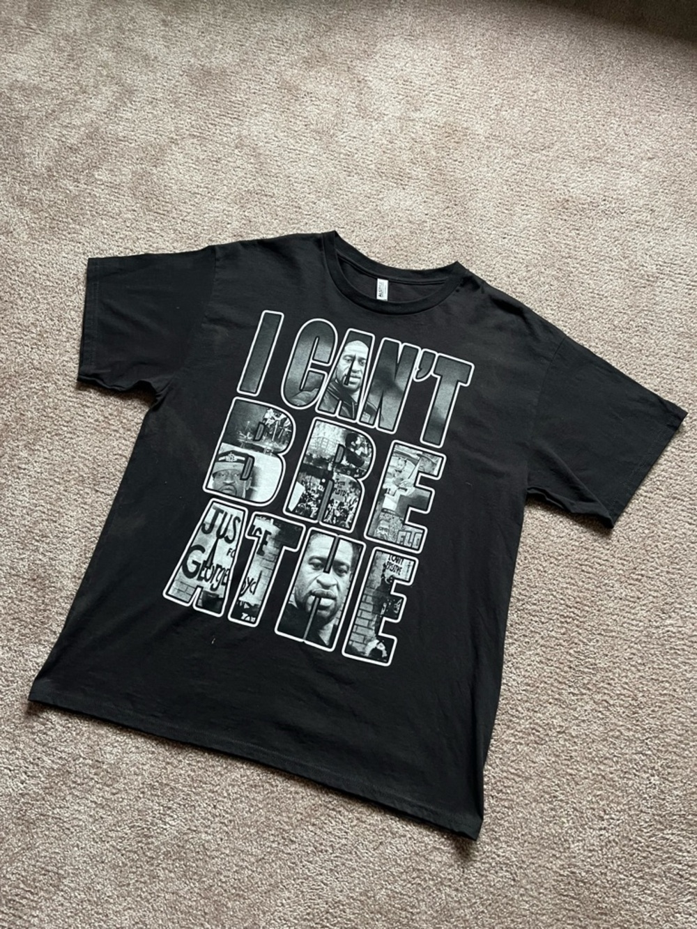 George Floyd 2020 I Can’t Breathe Black Tee - Picture 2 of 5